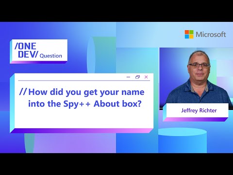 How did you get your name into the Spy ++ About box?