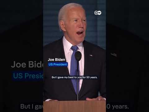 Joe Biden sheds a tear at the democratic convention as he says goodbye | DW News