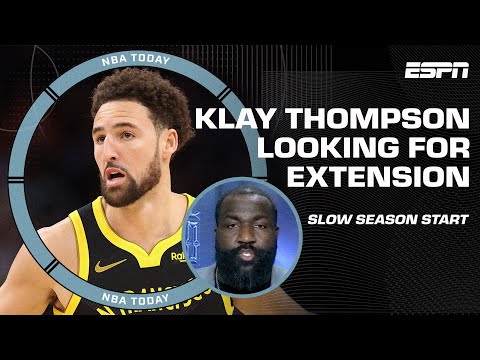 'He's TOO FOCUSED on a CONTRACT EXTENSION'  - Perk on Klay Thompson's slow start | NBA Today video clip