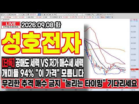[성호전자 주가전망] 개미들만 도망간다 세력은 <strong>풀</strong> 매집 중 우리는 여기서 "대응"