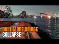 Aerial footage shows collapsed Baltimore bridge #baltimore | News9