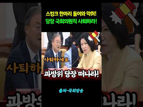 <strong>이연희</strong>, 스컹크 한마리 들어와 악취! 당장 국회의원직 사퇴하라! #shorts