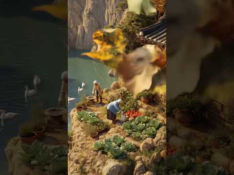 🦆 Korean Countryside Life — Grandparents with Ducks in the Garden #시골일상 #slowlife #healing