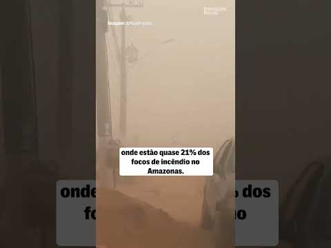 Manaus encoberta por fumaça