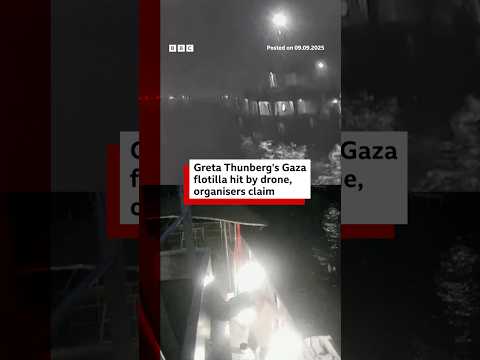 Greta Thunberg's Gaza flotilla hit by drone, organisers claim. #Tunisia #Gaza