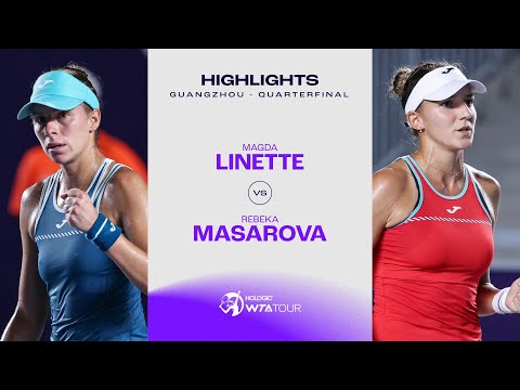 Magda Linette vs. Rebeka Masarova | 2023 Guangzhou Quarterfinal | WTA Match Highlights