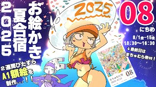 【8日目】暑❢❢真夏のお絵かき合宿2025❢❢❢/SUMMER DRAW CAMP 2025 stream