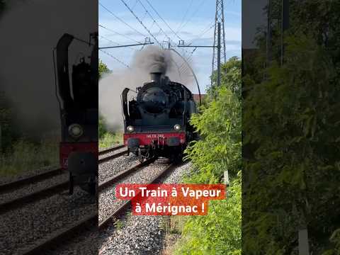 Un Train à Vapeur à Mérignac ! #soulac1900 #steamtrain