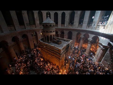 Kudüs’te Ortodoks Hristiyanların kısıtlamasız Kutsal Ateş ayini