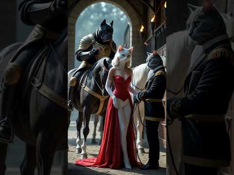Orange Cat in Royal Outfit with Black Panther King🐾 | Epic Animal Short Film  #cat #funny #cute