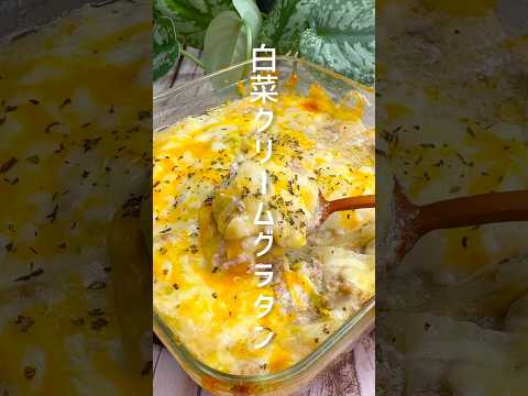 レンジで出来る!白菜のクリームグラタン #shorts