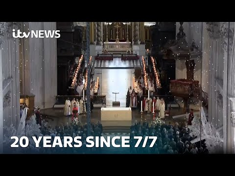Thousands of petals fall in St Paul's Cathedral to remember victims of London 7/7 bombings| ITV News