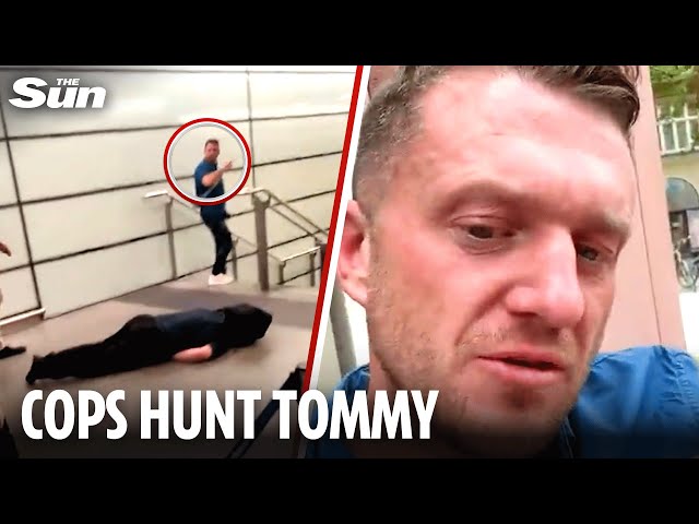 Tommy Robinson FLEES UK hours after being filmed next to unconscious man at St. Pancras Station