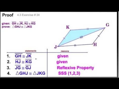 4.3 - 4 Proofs Using The SSS Congruence Postulate - YouTube