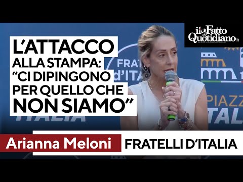 Arianna Meloni attacca la stampa: "Ci dipingono per quello che non siamo ma la gente ci ha capito"