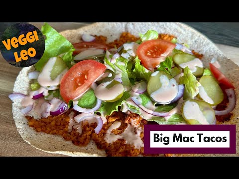 Vegane Big Mac Tacos aus der Heißluftfritteuse