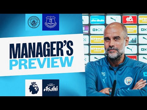 MANAGER'S PREVIEW | Pep gives update on Ederson, Nunes and Stones fitness | Man City v Everton