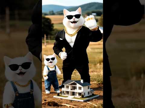 বিড়ালটি কি পারবে তার বাচ্চার জন্য নতুন ঘর বানাতে.? #ai #aishorts #trending #viral #animals #shorts