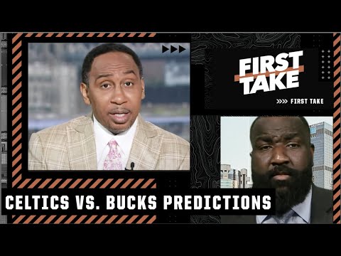 Stephen A. & Kendrick Perkins offer up Celtics vs. Bucks predictions 👀 🍿 | First Take