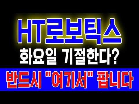 [HT로보틱스] 화요일 결국 갈립니다 반드시 “여기서” 판단해야 합니다 #HT로보틱스 #HT로보틱스주가전망