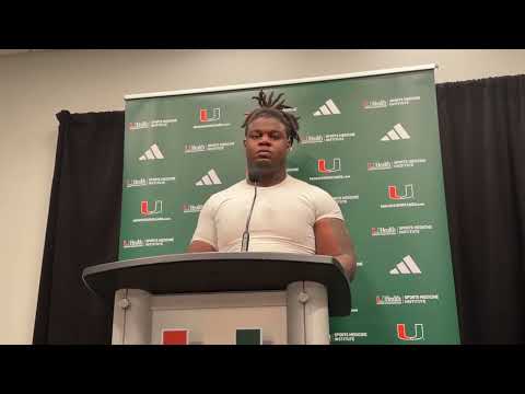 Miami Hurricanes DT David Blay post-Louisville