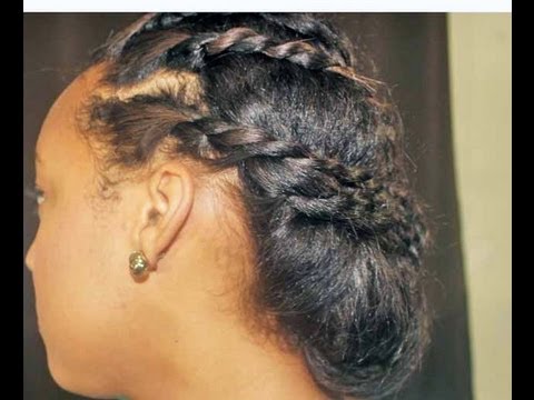 Cute Protective Hairstyle for Transitioning Hair - YouTube
