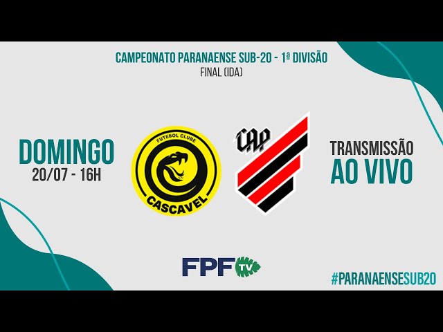 Na FPF TV você acompanha AO VIVO e DE GRAÇA o Campeonato Paranaense sub-20 - 1º divisão! CASCAVEL X ATHLETICO - FINAL (IDA). 
Siga nossos perfis nas redes sociais: @federacaopr
Curta, comente e ative as notificações para não perder nenhum lance!

| É Paranaense? É FPF TV! |