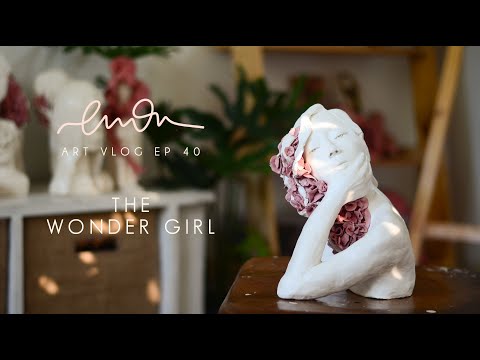 The Wonder Girl. Sculpting with air dry clay - art vlog ep 40