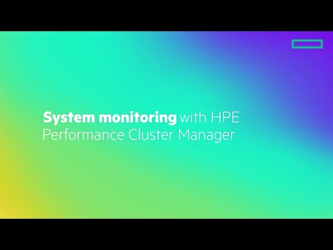 System monitoring with HPE Performance Cluster Manager