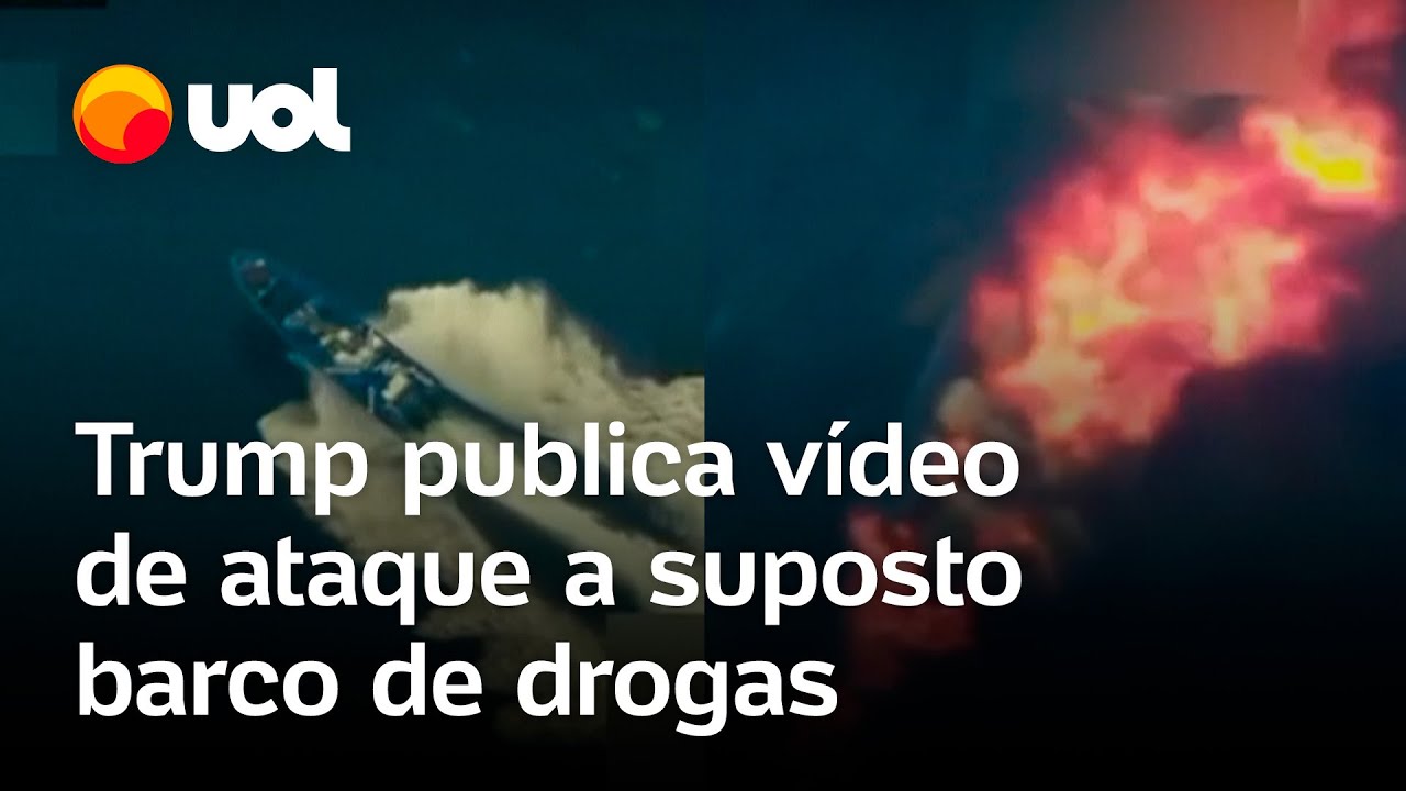 Trump faz novo ataque com míssil contra suposto barco de drogas; vídeo mostra embarcação explodindo