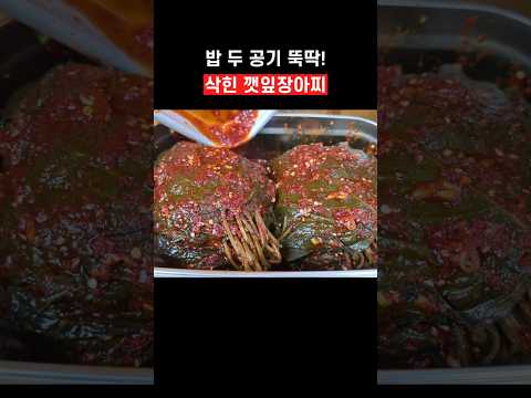 이거 하나면 밥 한 그릇 뚝딱! 삭힌 깻잎장아찌 #깻잎장아찌 #삭힌깻잎#DreamTrackAI #food #레시피