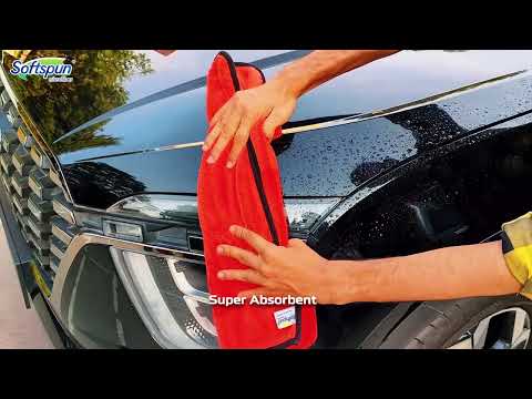 Softspun microfiber | The Ultimate Super Soaker 800 GSM #microfibercloth #autodetailing #carwash