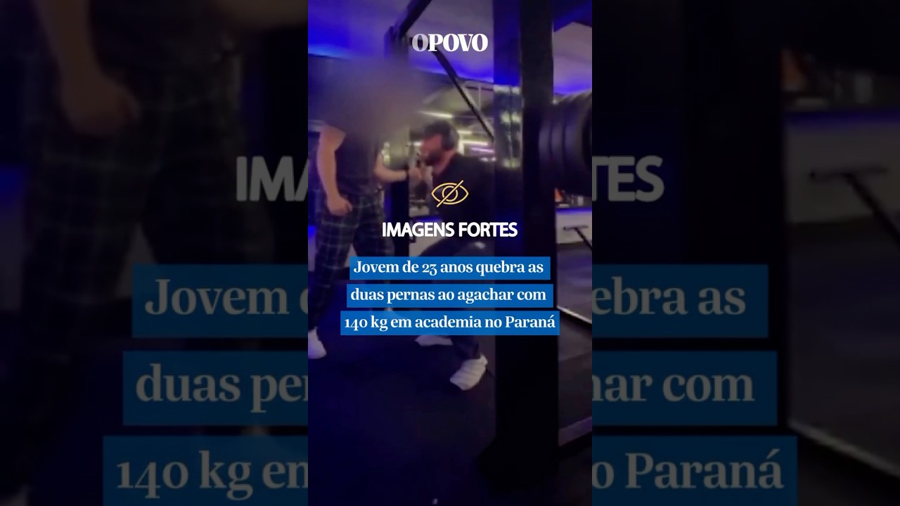 Jovem de 23 anos quebra as duas pernas ao agachar com 140 quilos em #academia no #Paraná #shorts