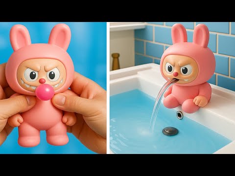 💥 DIY LABUBU玩具 🧸 家で作れるかわいいフィジェットクラフト 🎉