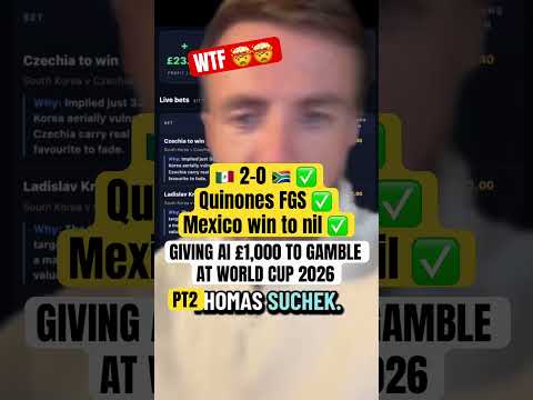 I GAVE AI £1,000 AND IT WENT 4/4 IN WORLD CUP 2026 OPENER?! 🇲🇽 Mexico vs South Africa 🇿🇦