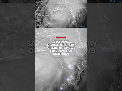 Stunning satellite imagery of Hurricane Milton shows frequency of lightning
