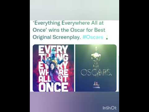 Everything Everywhere All at Once’ wins the Oscar for Best Original Screenplay. #Oscars   