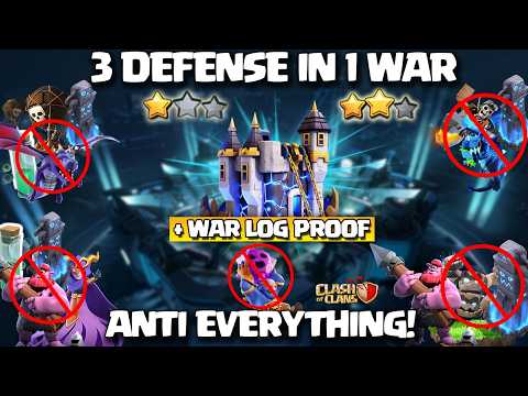 Th18 Anti Thrower Base coc🎉New Th18 War Base + Th18 CWL Base🔥3 Defense in 1 war | Clash of Clans
