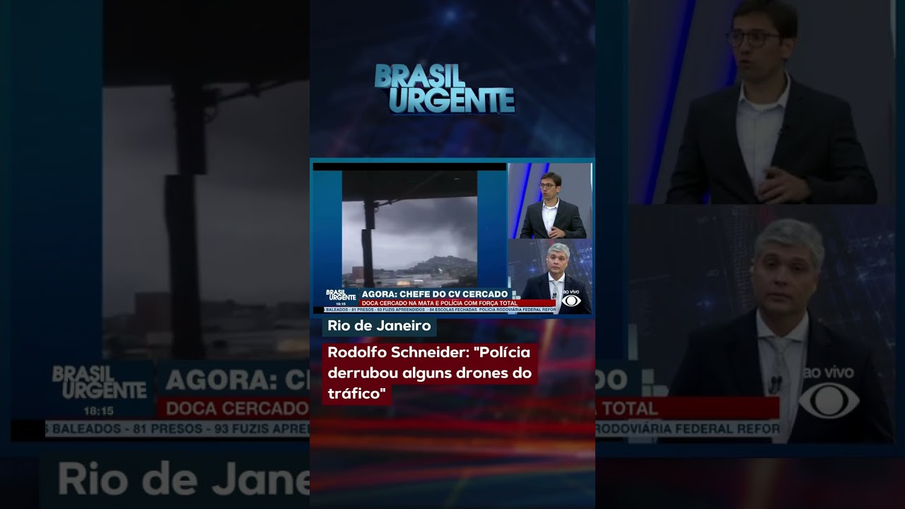 Rodolfo Schneider Polícia derrubou alguns drones do tráfico  TV Online Rodolfo Schneider Polícia derrubou alguns drones do tráfico