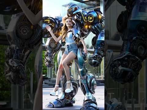 Watch a Girl Merge with a Mecha Robot That Transforms into a Car #Mecha #AIrobot
