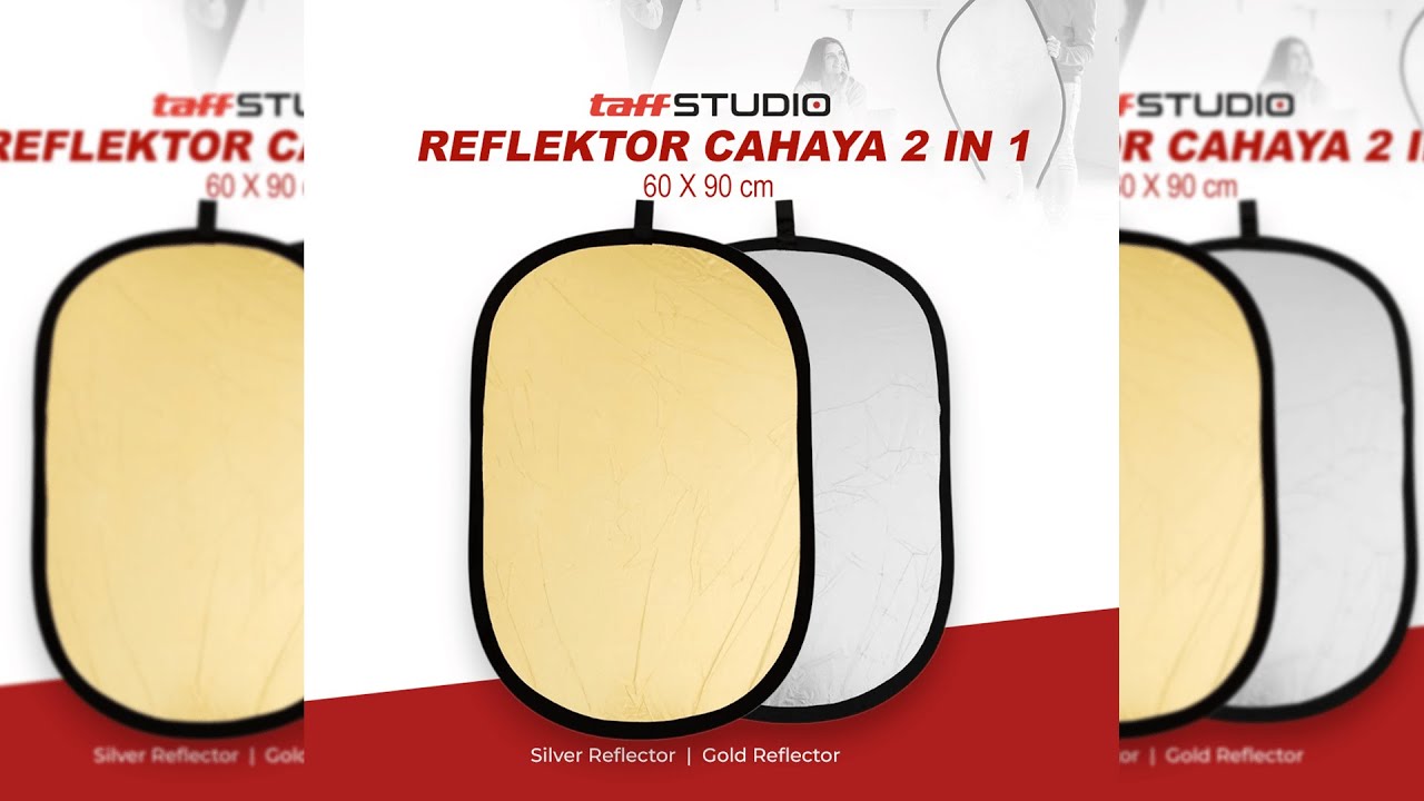 TaffSTUDIO Reflektor Cahaya Fotografi Studio 2in1 Foldable 60x90cm - TF21 Pratinjau video produk TaffSTUDIO Reflektor Cahaya Fotografi Studio 2in1 Foldable 60x90cm - TF21