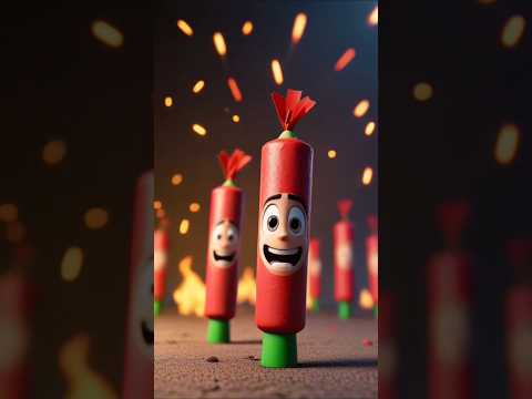 🎆 “Why Puppy Got Scared? | Say No to Firecrackers | Kids Cartoon Story #shortsfeed #shorts