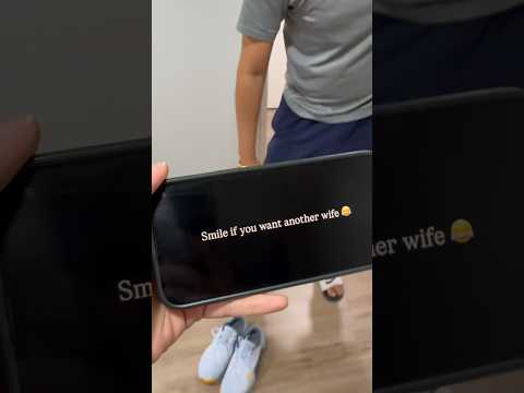 Is he smiling?🙈 #romantic #pookie #cute #husbandwife #couple #funny #comedy #relatable #couplegoals