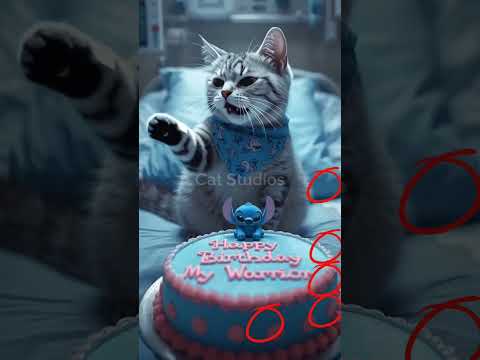 #happybirthday #funny #kitten #animalintelligence #kucing #cute #cat #cake #aicats #shorts #short #o