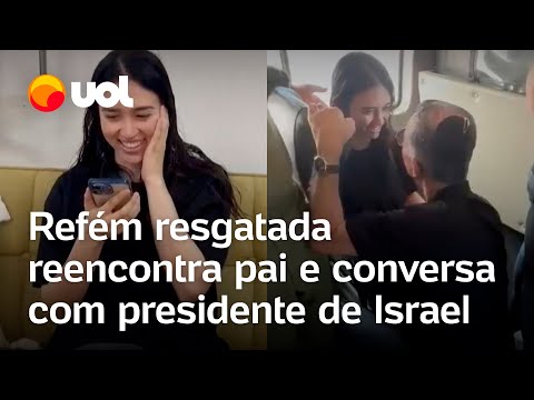 Guerra Israel x Hamas: Refém resgatada reencontra pai após meses em Gaza; veja vídeo