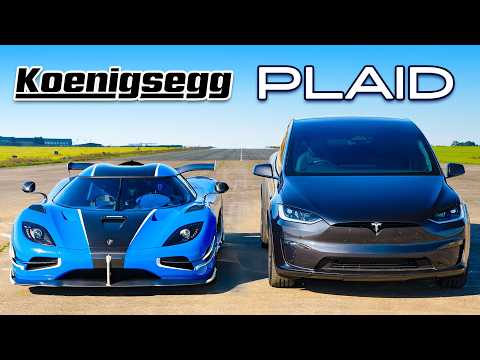 Hypercar Showdown: KX Agera RS vs. Tesla Model X Plaid Drag Race