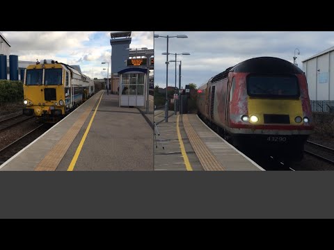 Trains at Loughborough DR405 (Volker rail), 43290+43299