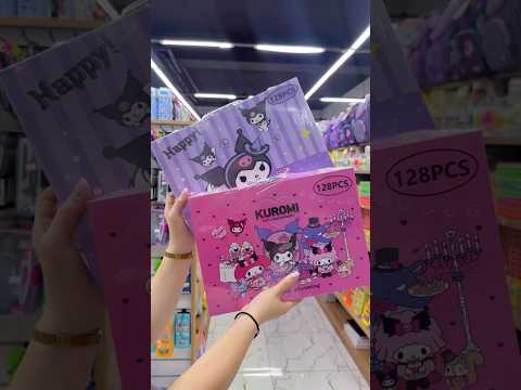 Unboxing 128 PCS Kuromi Coloring Set💫#stationery #kuromi #coloring #shorts #kawaii #kawaii #tranding