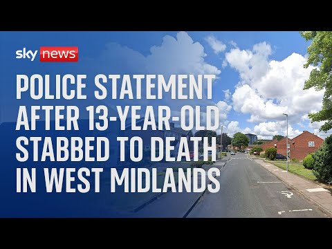 News conference after 13-year-old stabbed to death in Oldbury