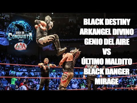 Arkangel Divino, B. Destiny y Genio del Aire Vs U. Maldito, Black Danger y Mirage | Lucha Libre AAA
